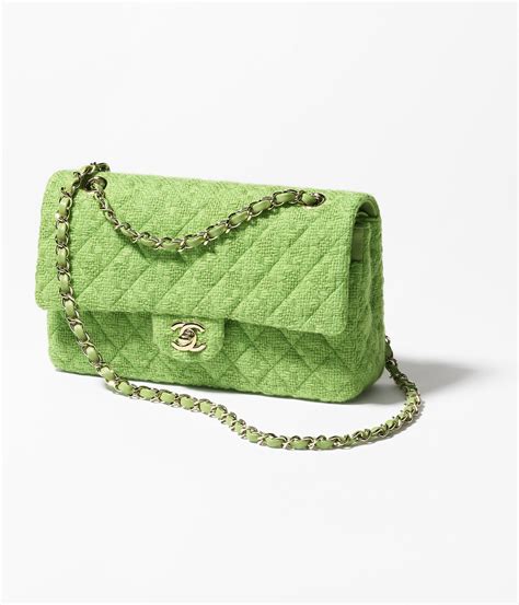 chanel green bag jhope|Classic 11.12 handbag, Wool tweed & gold.